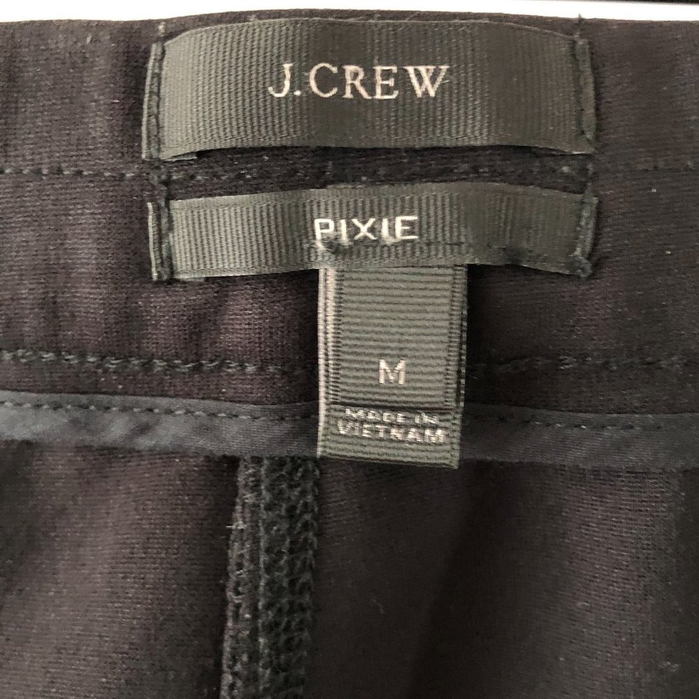 J. Crew Black Pixie Pants Size M - image 8